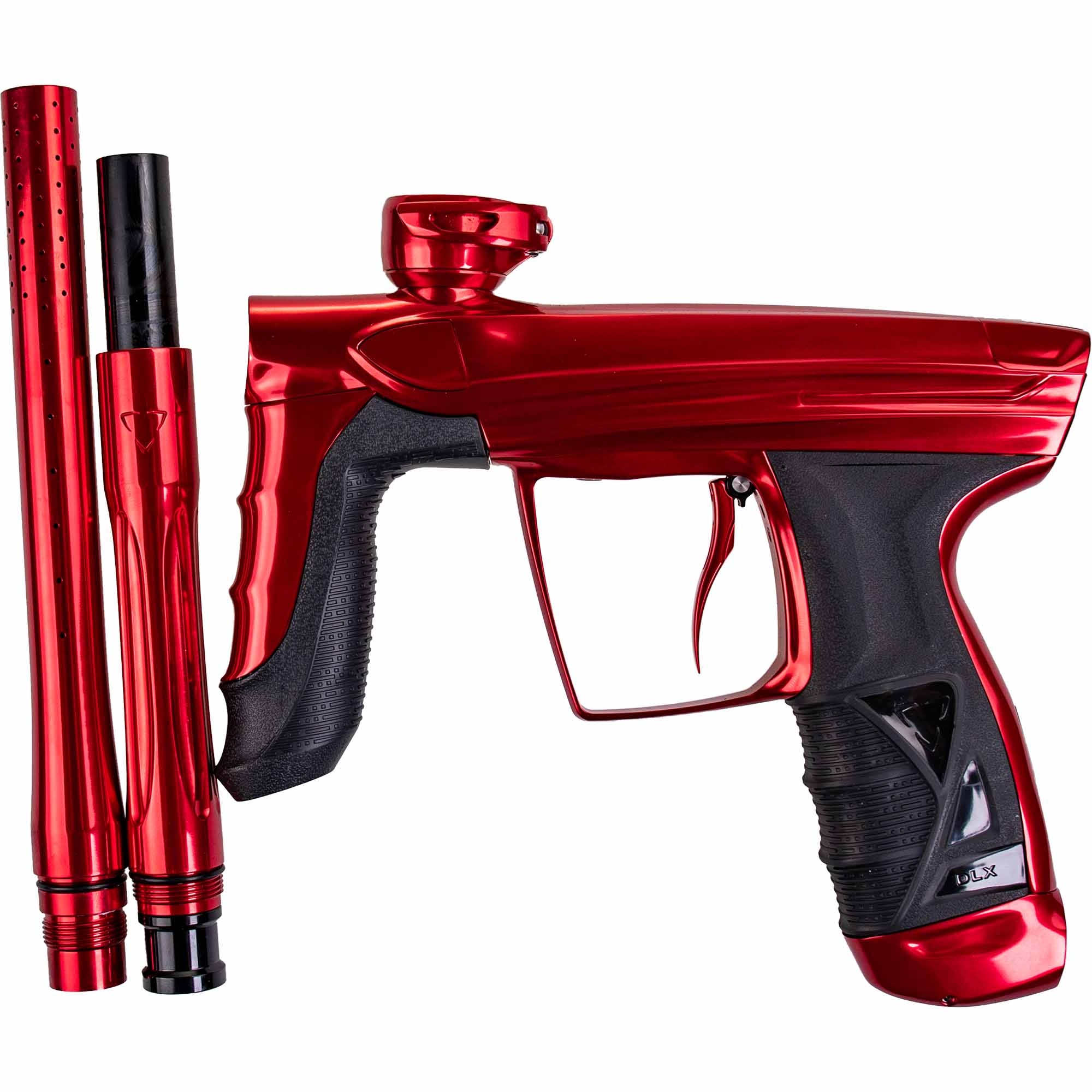 Paintball-Pistole, Marker, Rote Eloxierung, Griffstruktur, Barrel-Abschnitte