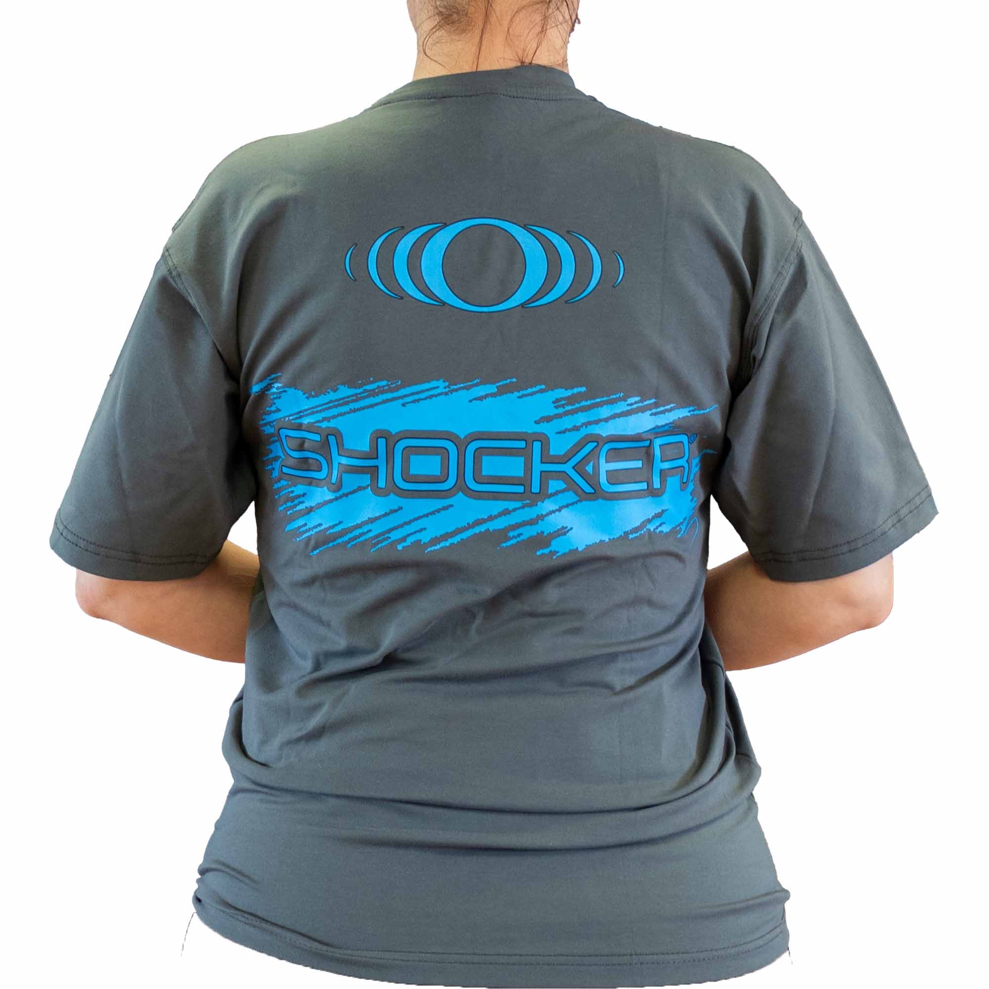 T-Shirt, Kurzarm, Grafikdesign, Blaues Motiv, Unisex