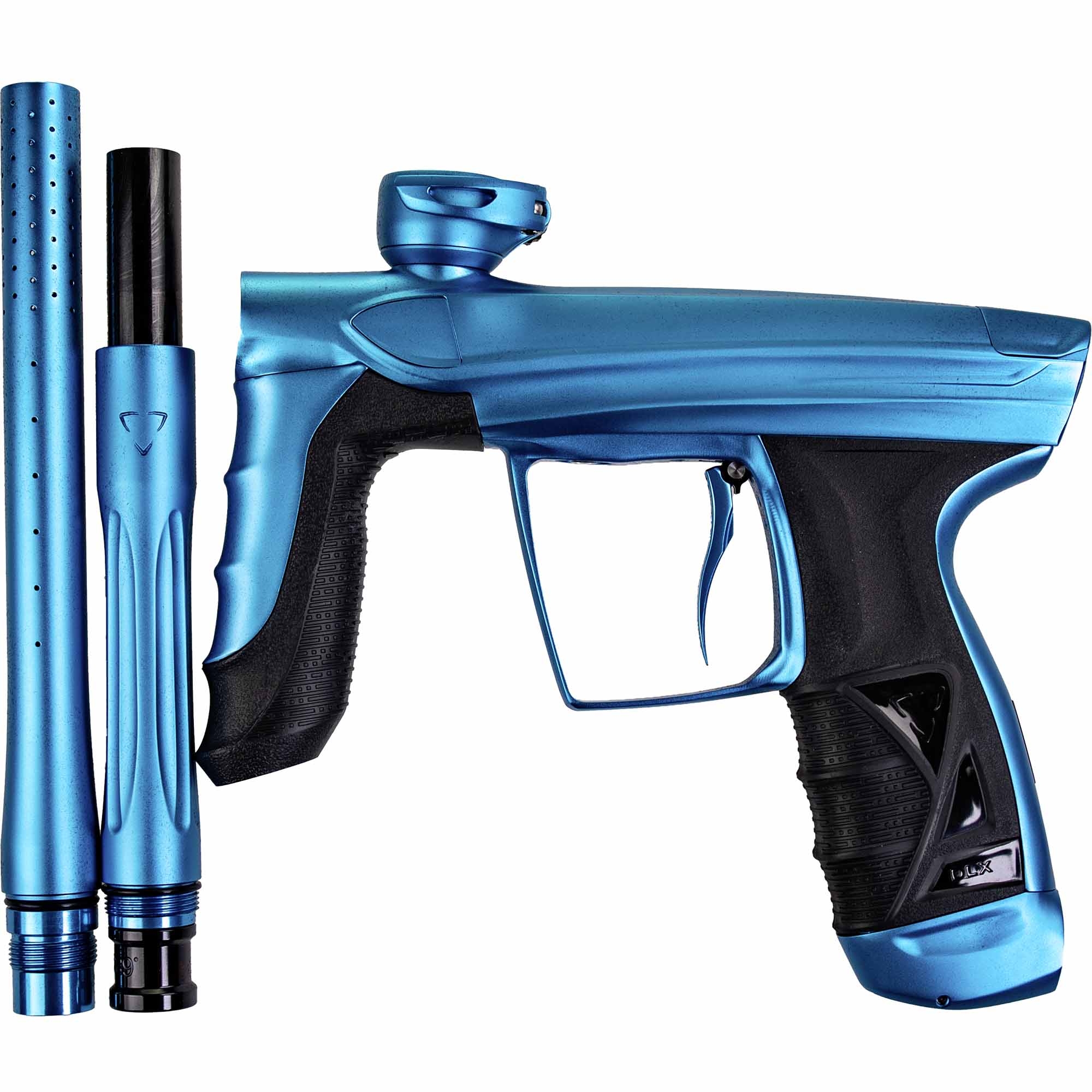 DLX Luxe® AIRE Markierer, blau matt Paintball Gun, Blau, Griffschale, Lufttank-kompatibel, Nachfüllbar