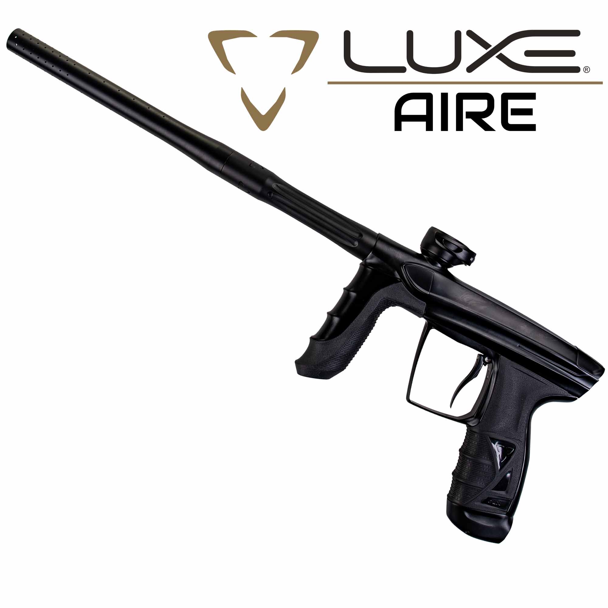 DLX Luxe® AIRE Markierer, schwarz matt Feuerwaffe, Waffe, Pistole, Gewehr, Handfeuerwaffe
