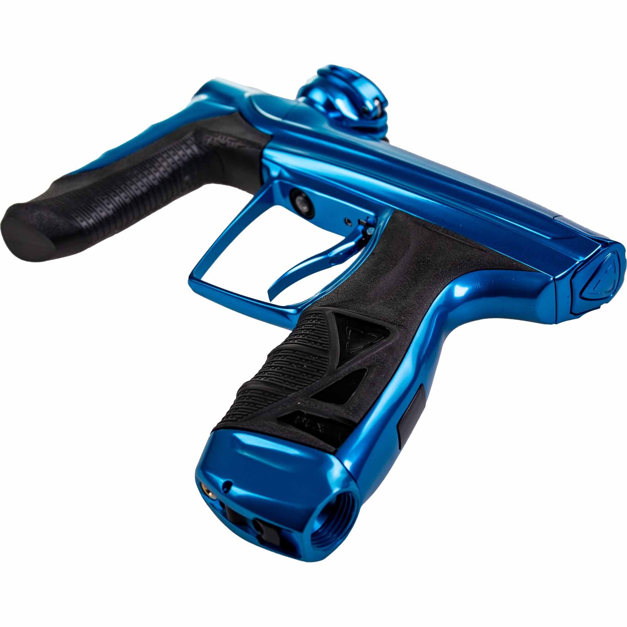 Paintballpistole, blau, Griff, Auslöser, Pulverlackierung