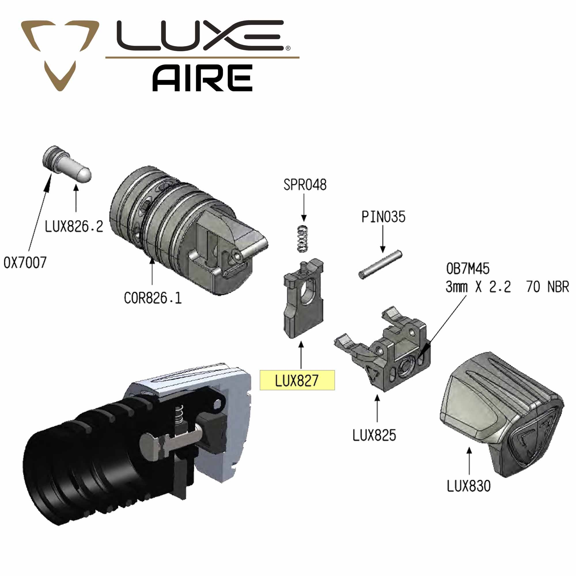 Zubehör, Ventilationskomponenten, Dichtungsring, Kunststoffteil, LUXE AIRE