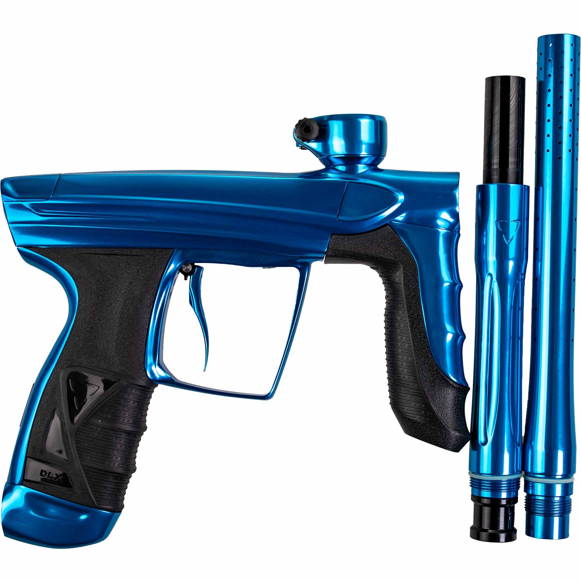 Paintballgun, Blau, Auslöser-Griff, Schwarz-Griff, Barrelenteile