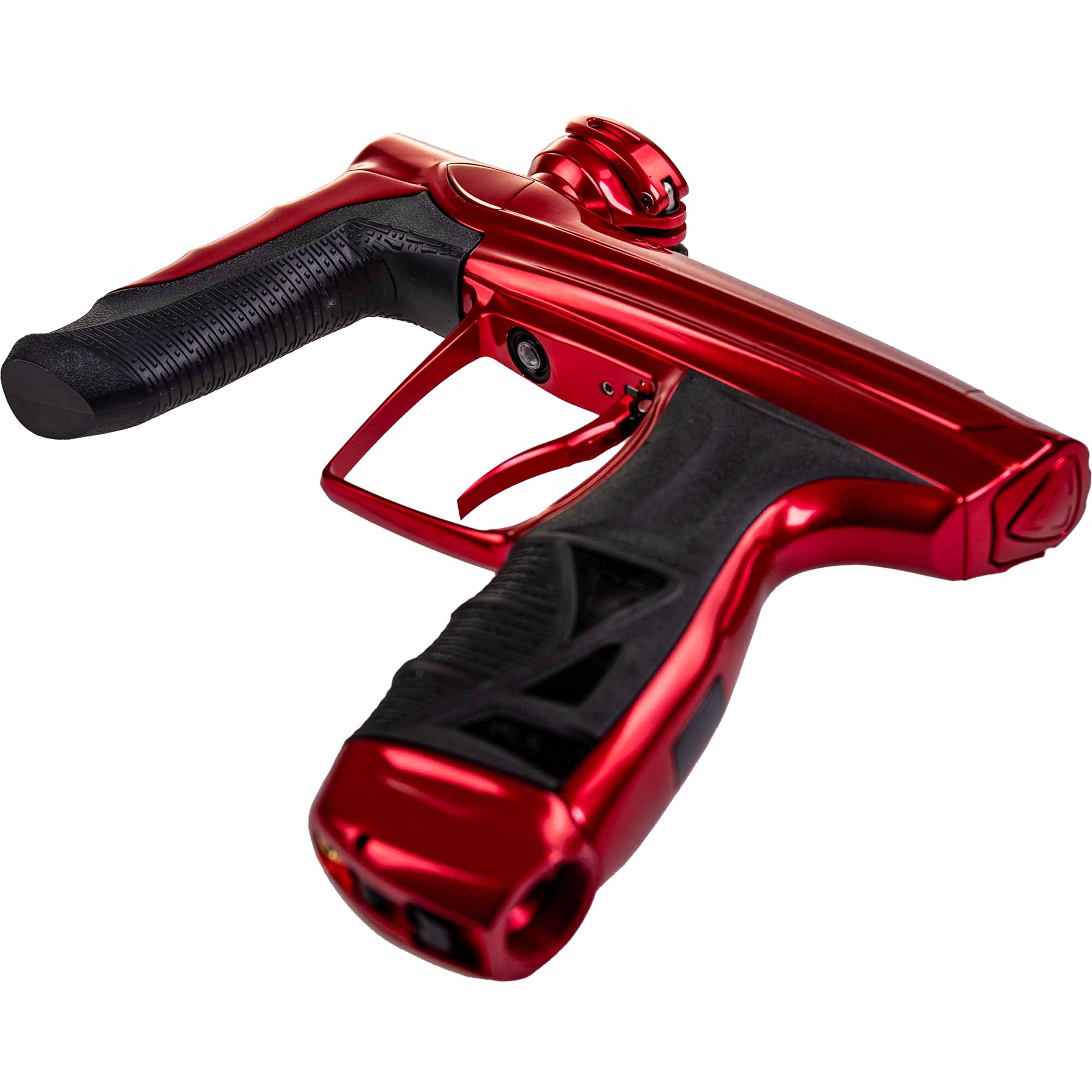 Paintball-Pistole, rote Farbe, Griff, Auslöser, Gas-/CO2-Antrieb