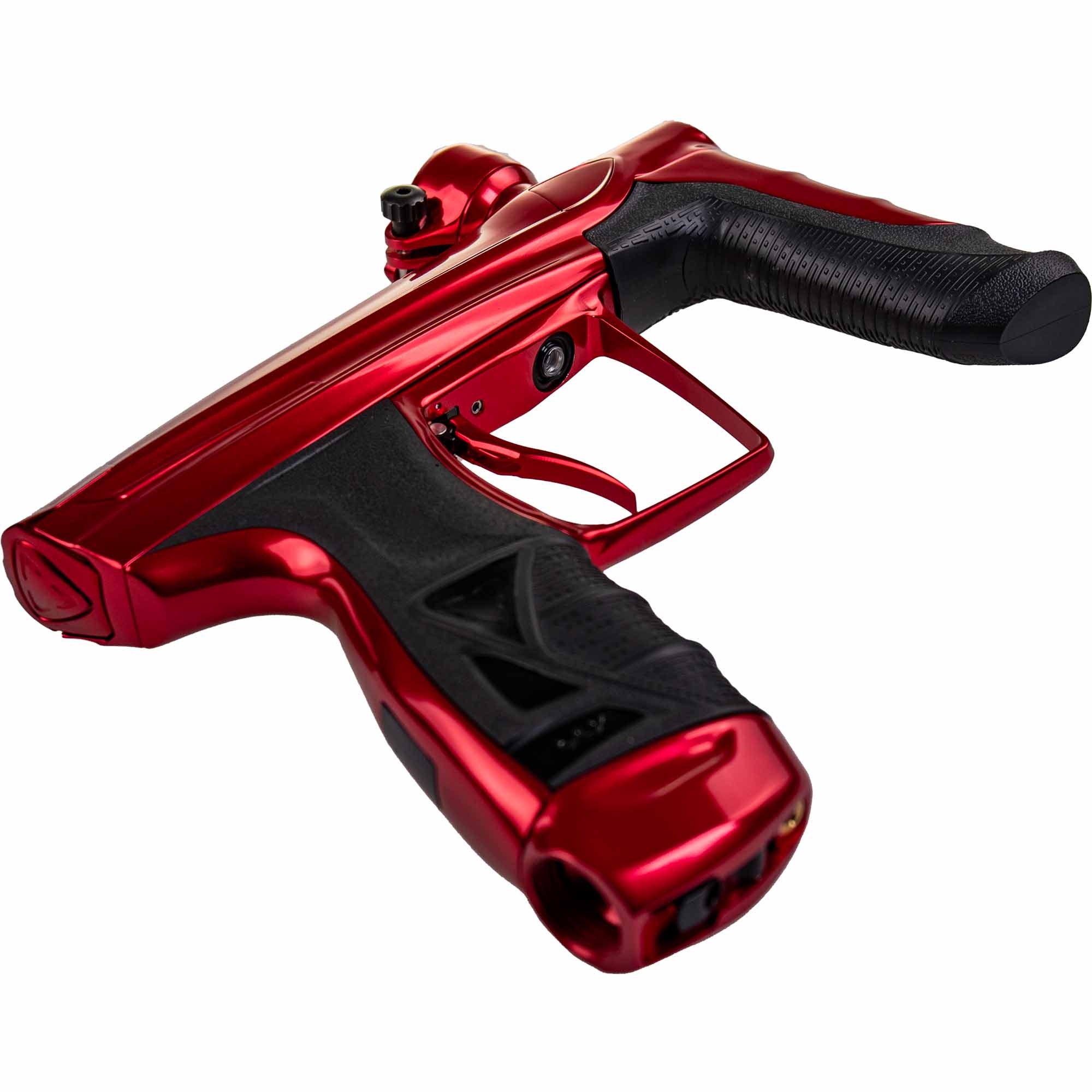 DLX Luxe® AIRE Markierer, rot poliert Bremshebel-Pistolen-Design, Rot glänzend, Schlauchgriff, Kompakt-Pistolen-Format, Pistolengriff-Form