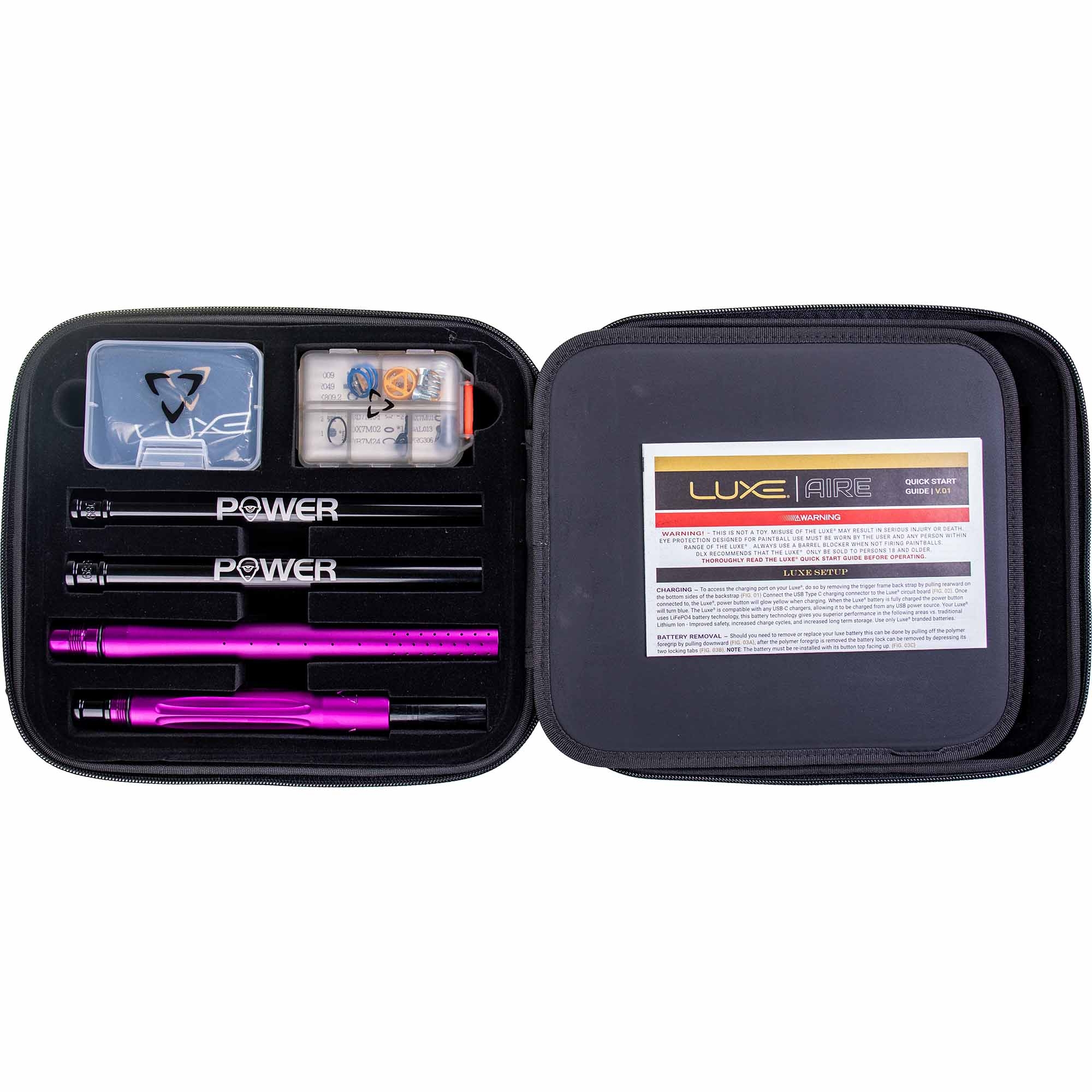 DLX Luxe® AIRE Markierer, lila matt Flyer-puncture, Metallstifte, Patronen, Etui, Satz