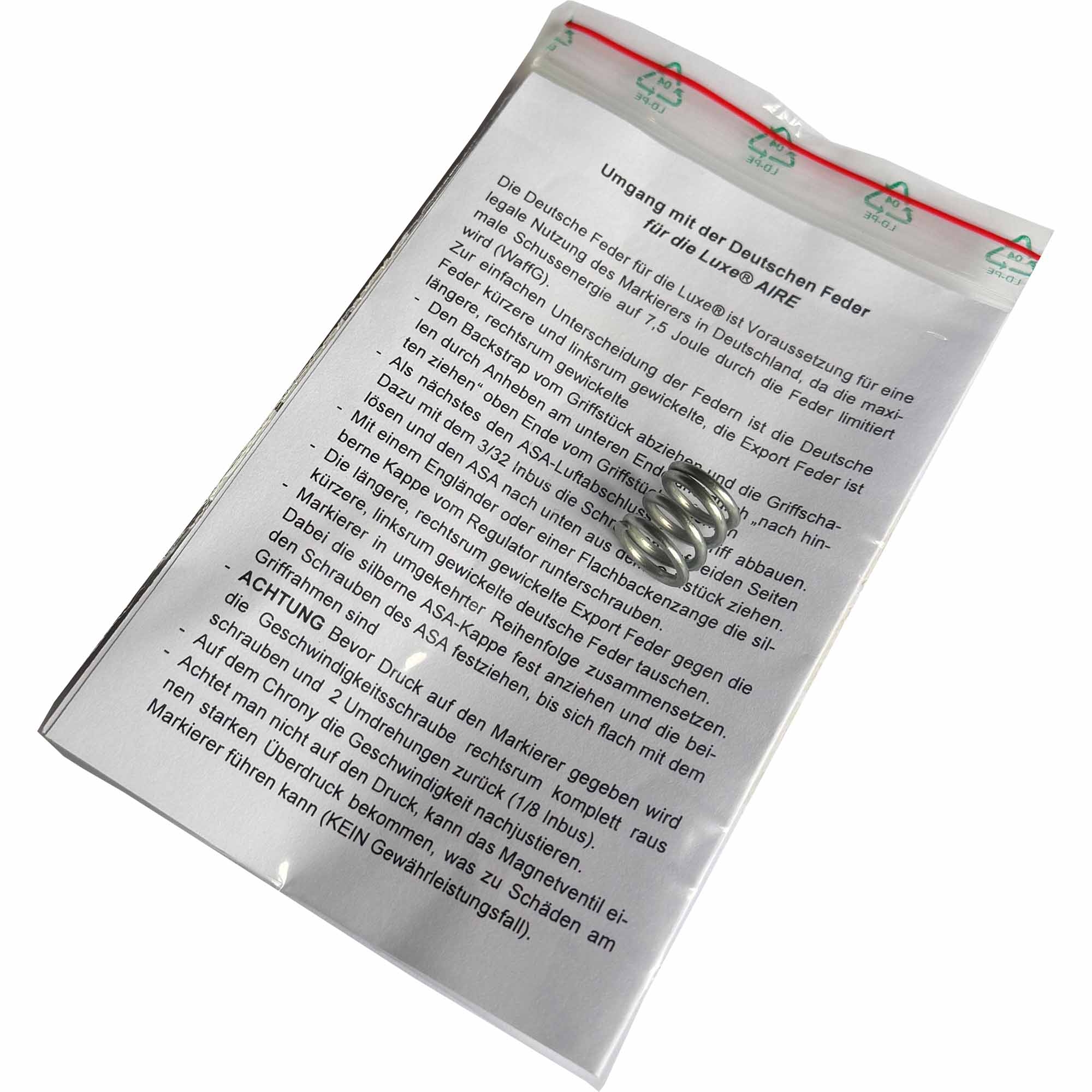 DLX Luxe AIRE Deutsche Feder Feder, Spring, Kunststoff, Dokument, Anleitung