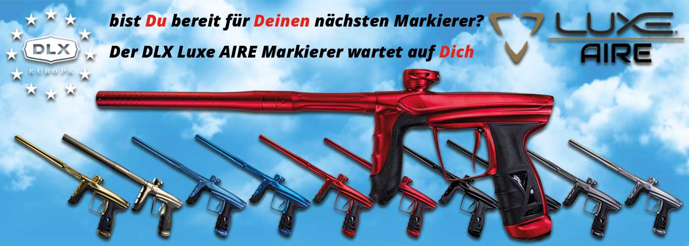 Paintballgun, Marker, Roter Marker, Luftbetrieben, Taktischer Look, paintballgun, Marker, Spraygun, Red marker, Airgun