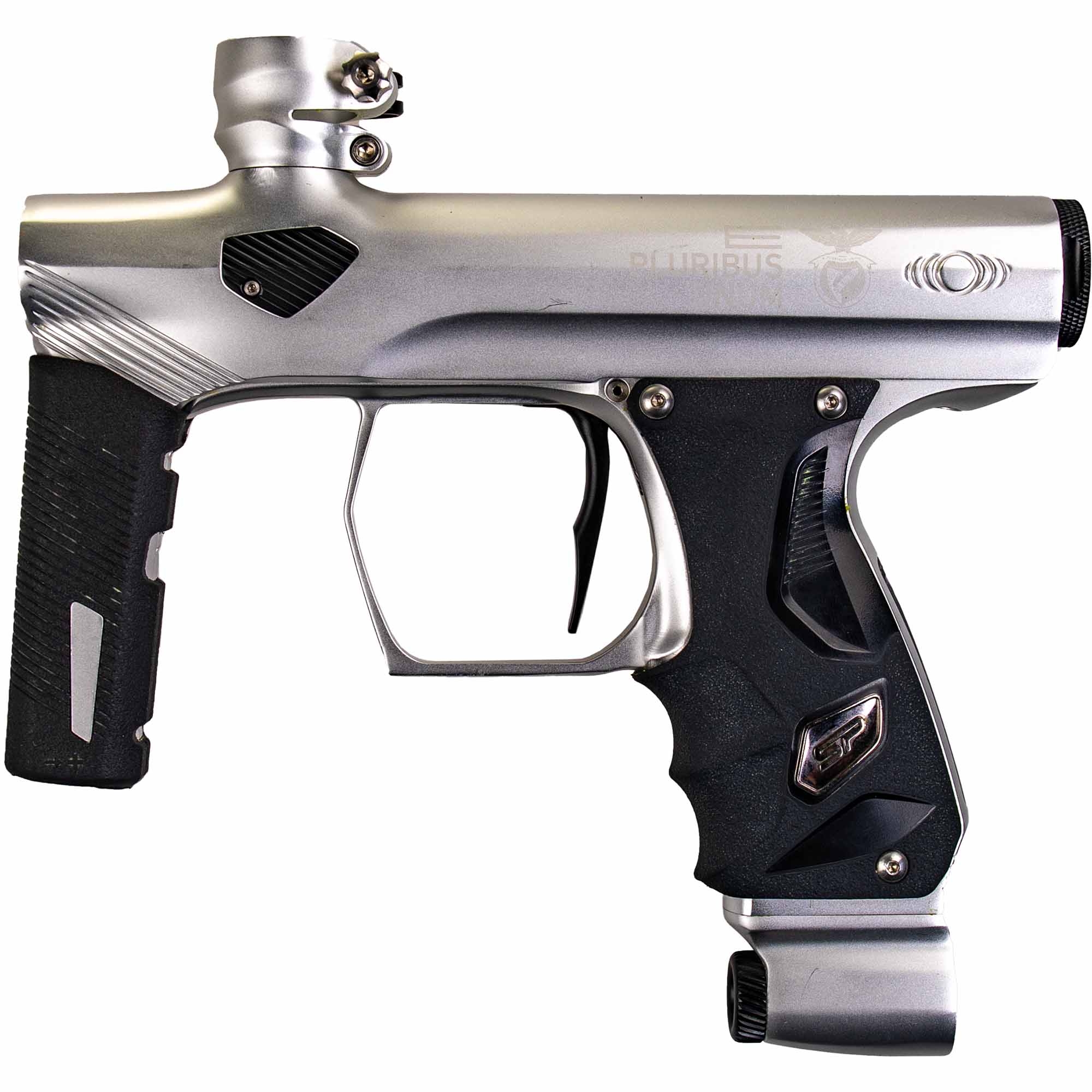 Pistole, Luftpistole, Metallgehäuse, schwarzer Griff, Auslösemechanismus