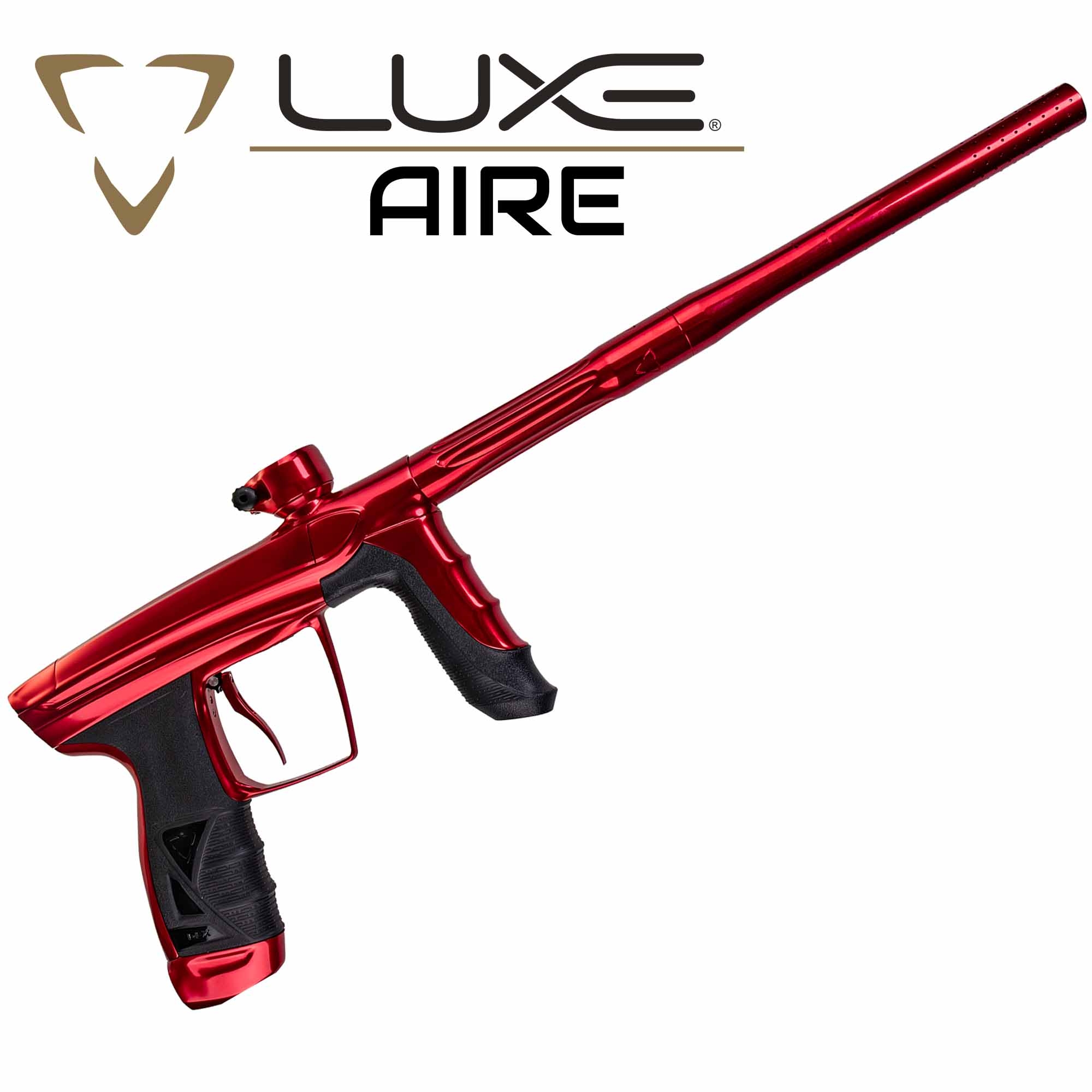 DLX Luxe® AIRE Markierer, rot poliert Pistole, Paintball, Airsoft, Rot, Griff