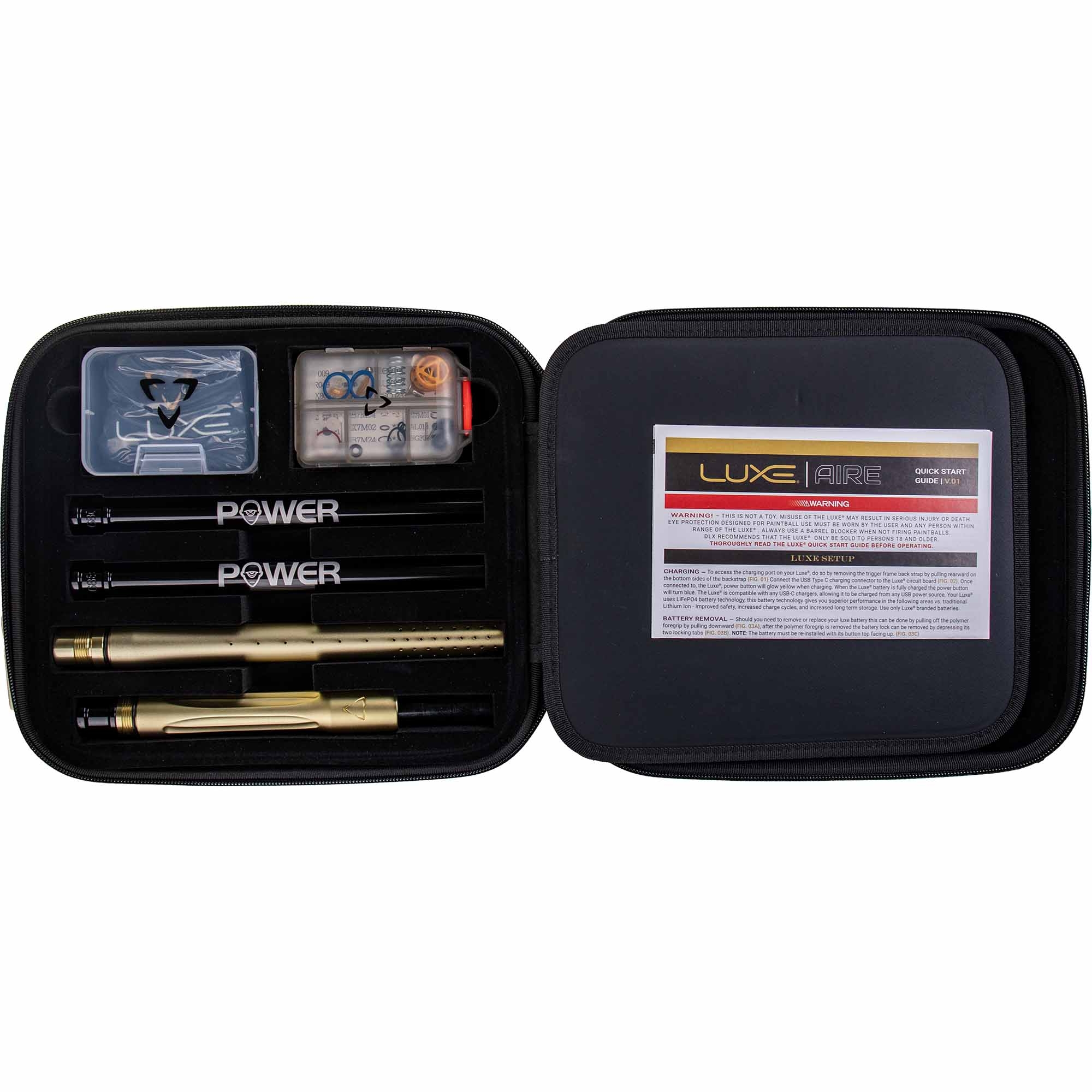 DLX Luxe® AIRE Markierer, gold matt Pennelehrer, Power, Dartset, Tasche, Akkus/Schutzhülle