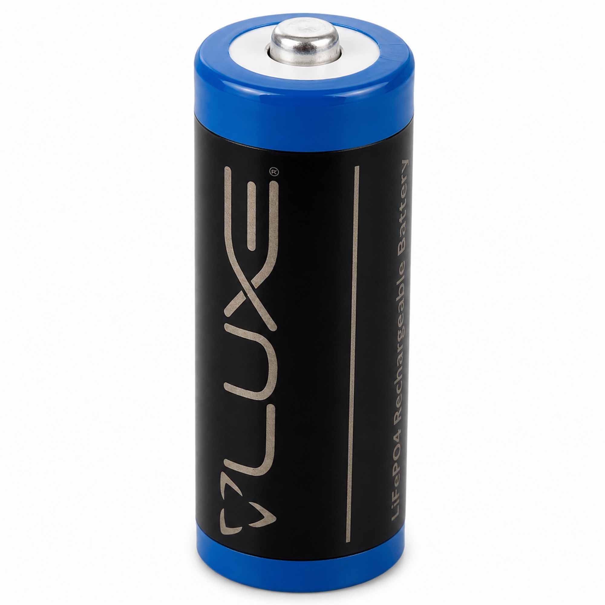 DLX Luxe® AIRE Akku Batterie, AA, Lithium, Wiederaufladbar, Blauer Deckel