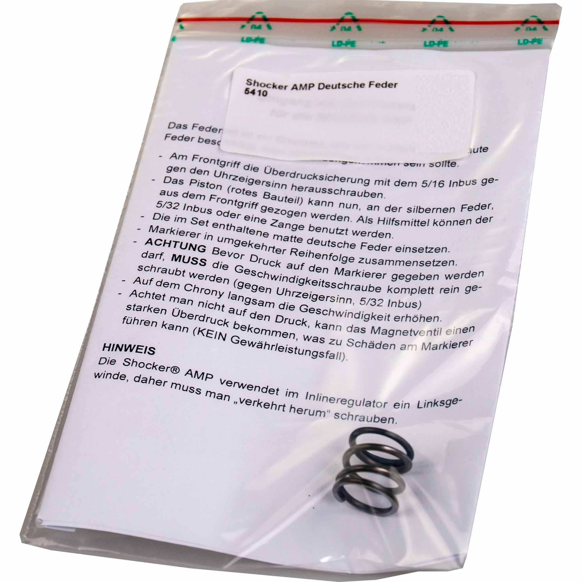 Shocker AMP Deutsche Feder Text, Spirale