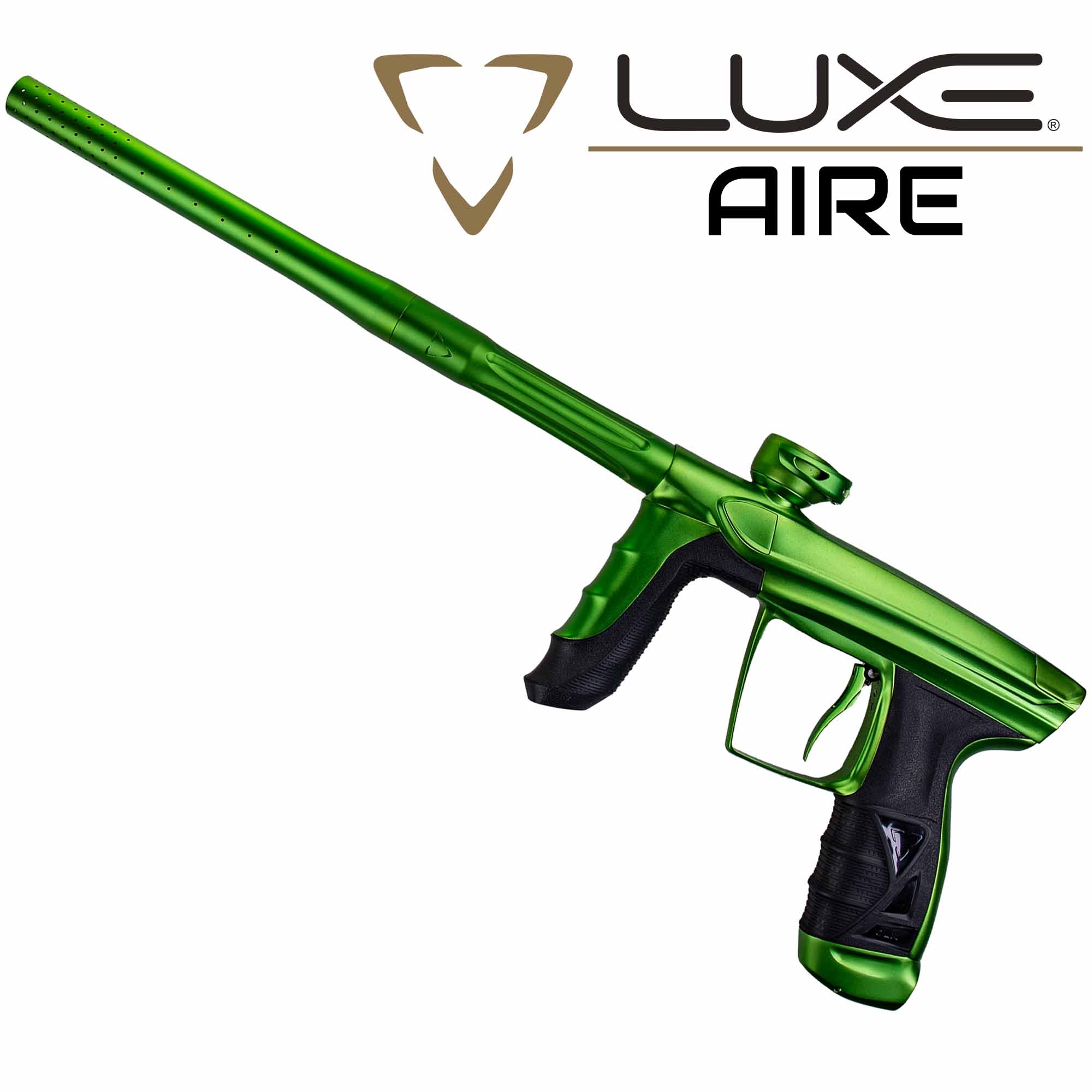 DLX Luxe® AIRE Markierer, grün matt Paintball-Pistole, grün, Pump-Action, Handgriff, Lange Barrel