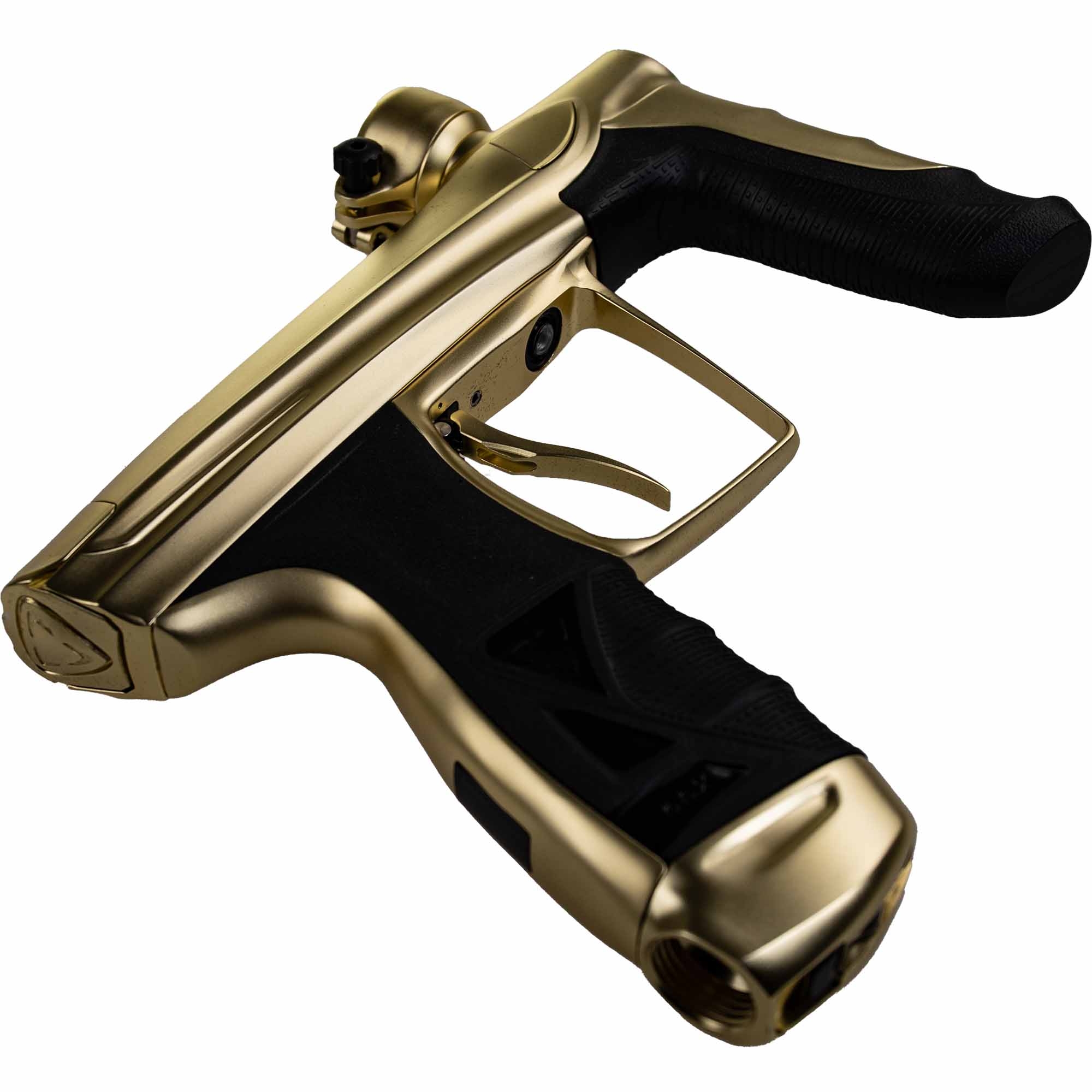DLX Luxe® AIRE Markierer, gold matt Plastikpistole, Goldfarben, Schwarzgriff, Snub-Nose, Gurtfalle/Trigger