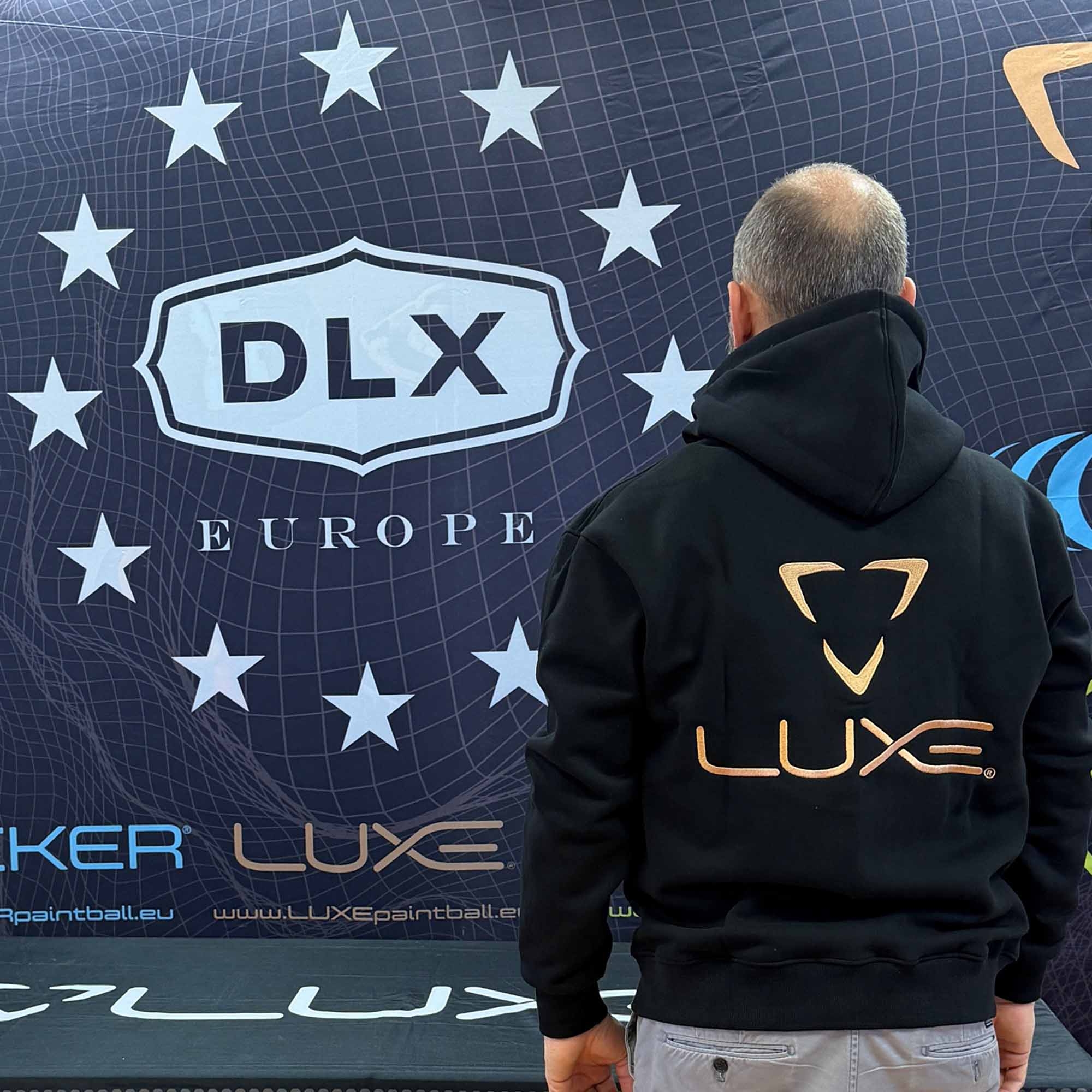 Hoodie, Sweatshirt, Luxe-Logo, Schwarz, Rückenansicht