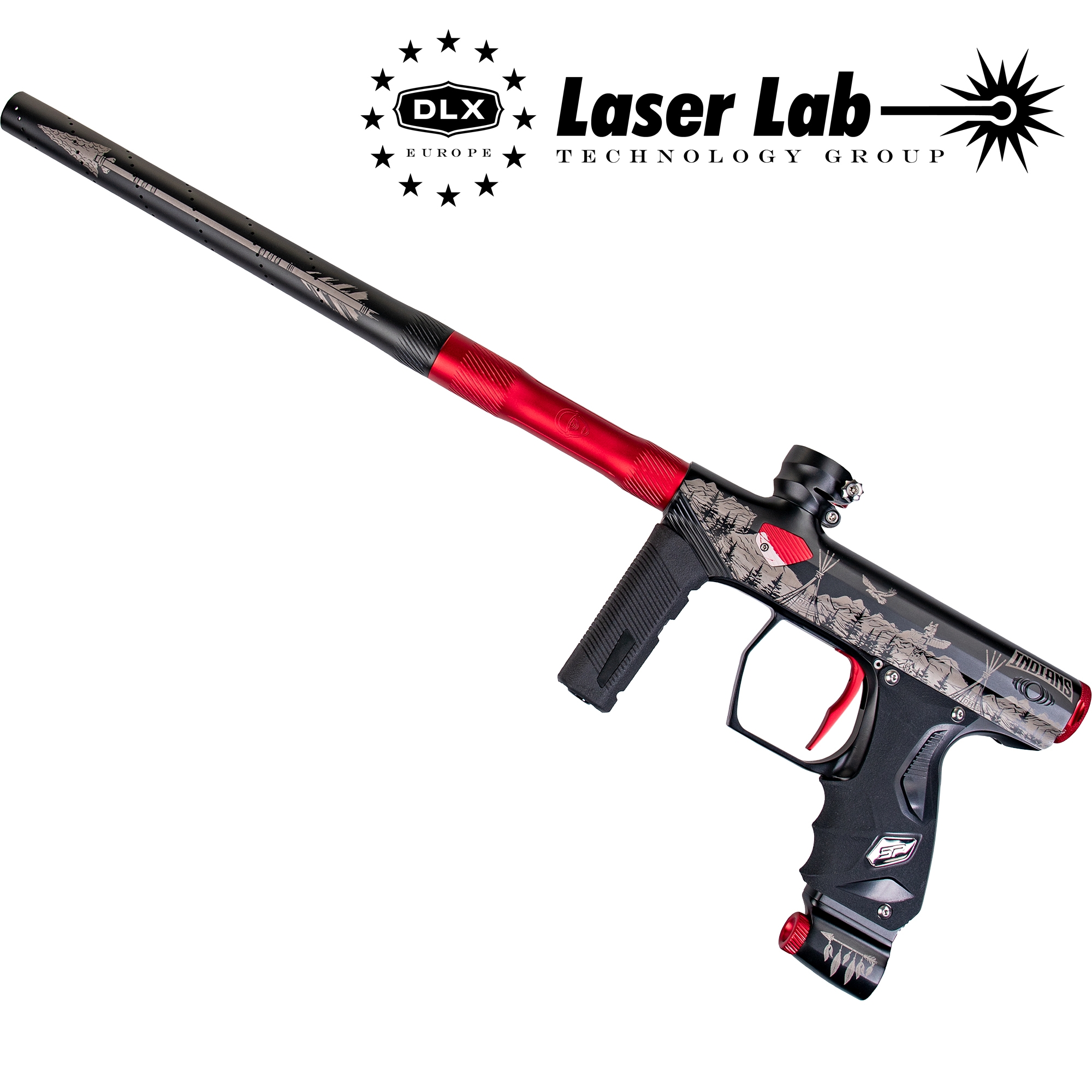 SP Shocker® ERA Markierer "INDIANS" Advanced Lasering + Lauf SP Shocker® ERA Markierer "INDIANS" Advanced Lasering + Lauf