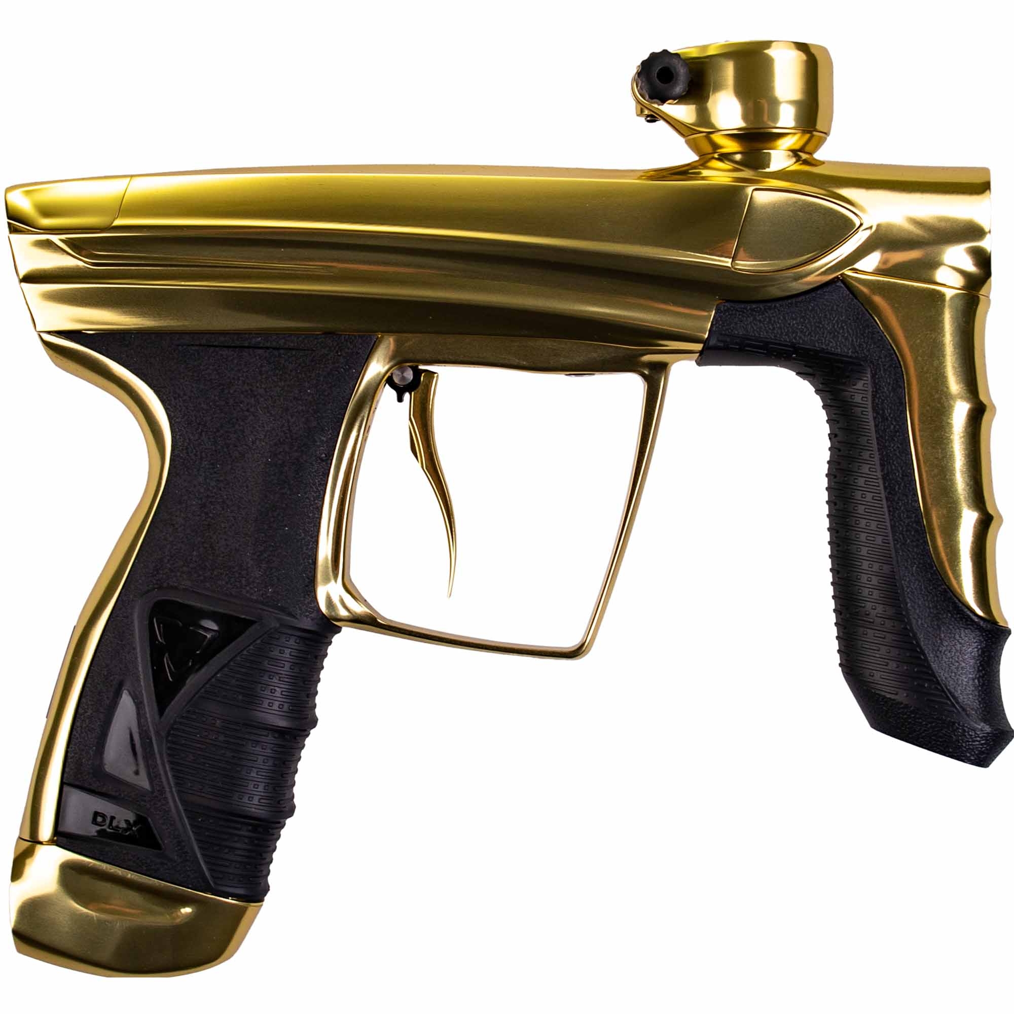 paintball-markers, golden-color, black-handle, sport-weapon, airgun