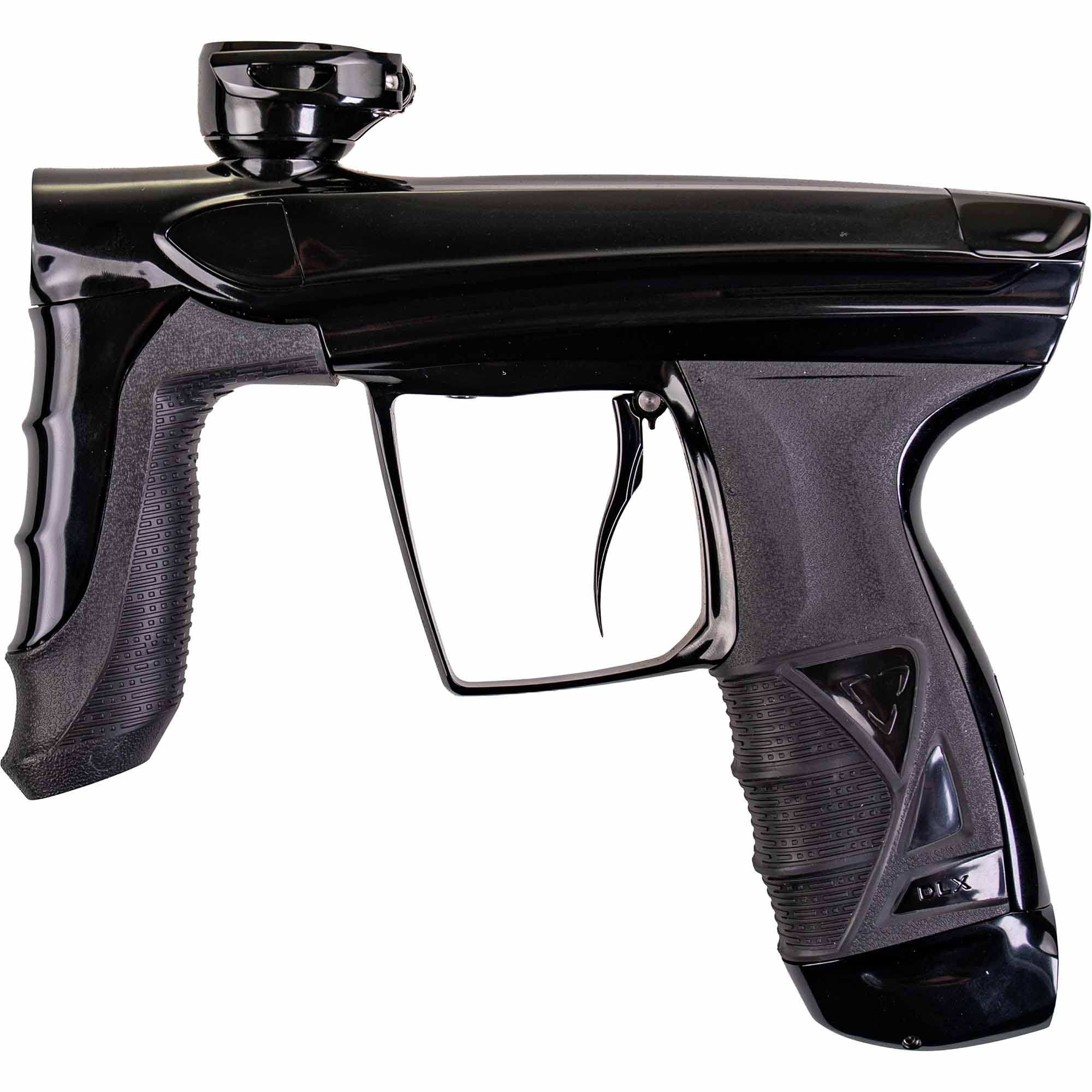 paintball gun, pistol grip, black, airsoft, caliber
